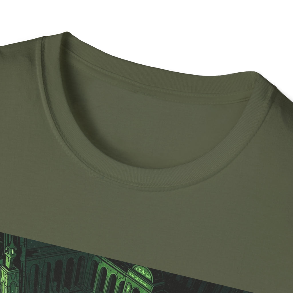 Unisex Softstyle T-Shirt with Creepy Nursery Design
