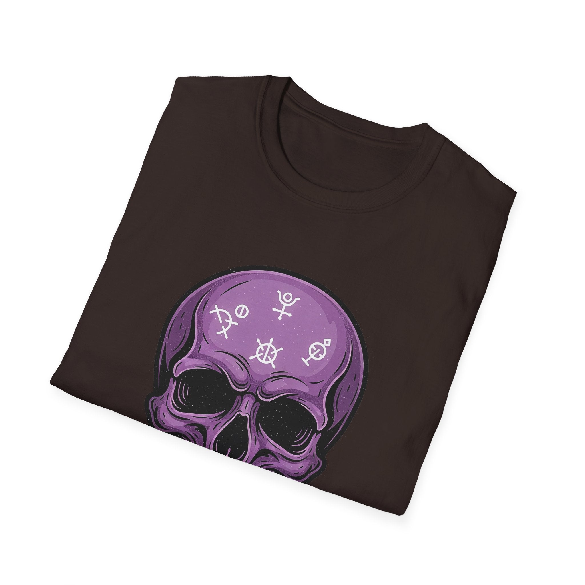 Purple Skull Graphic Tee for Halloween