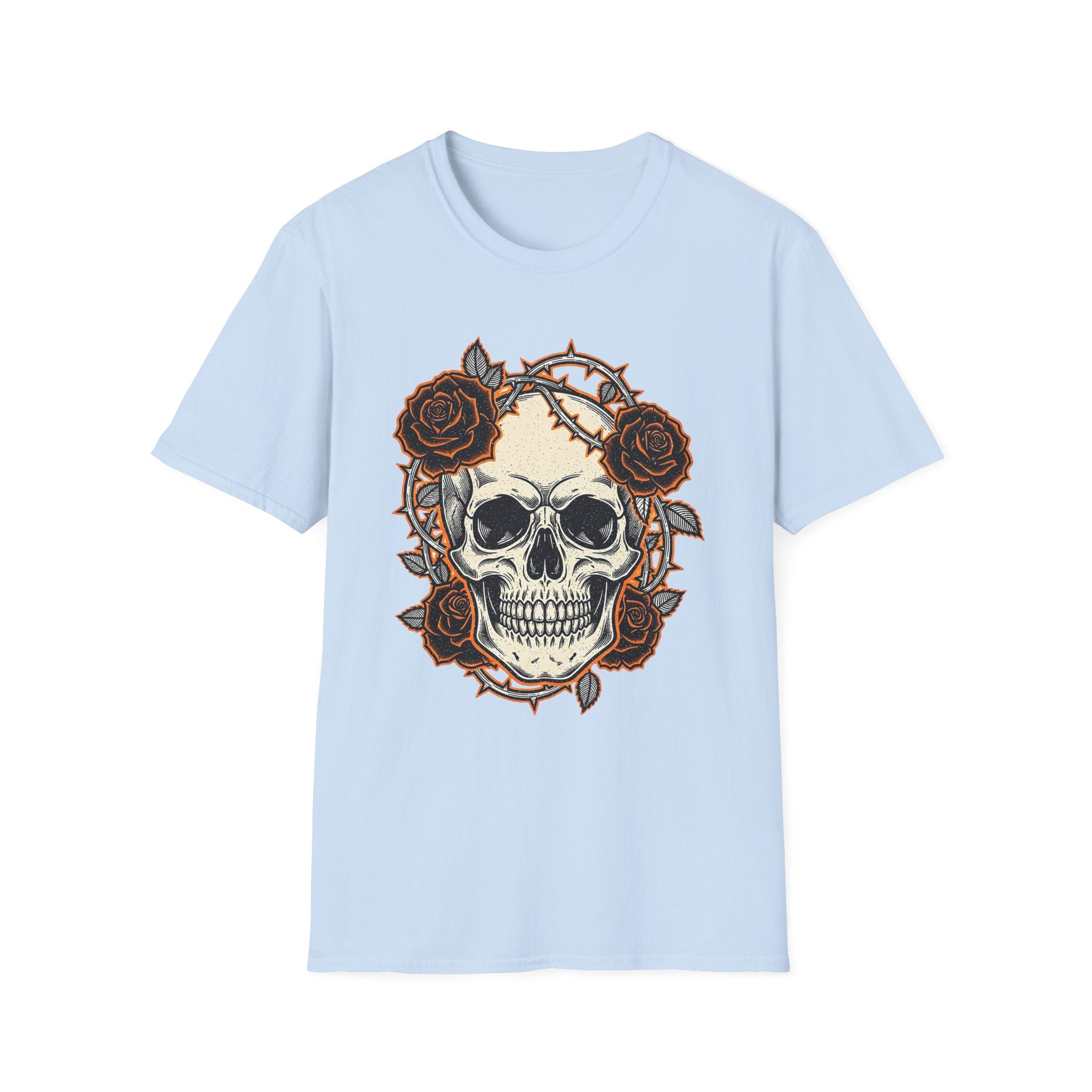 Skull and Roses Graphic T-Shirt
