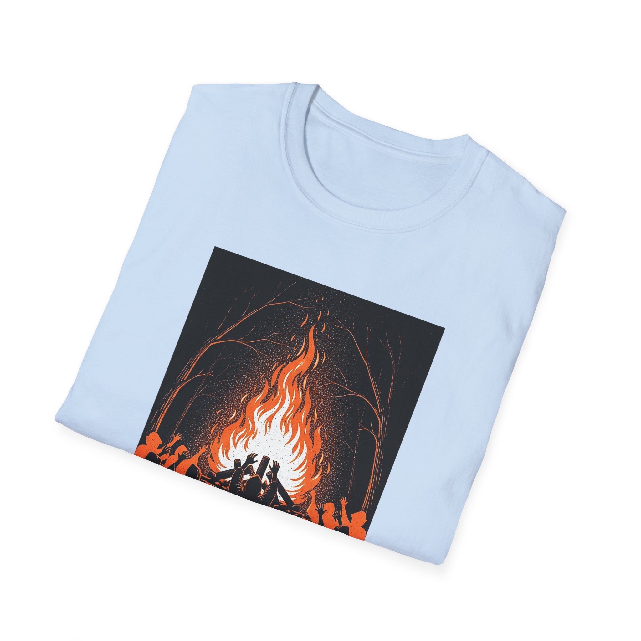 Unisex Graphic Tee with Fiery Scene