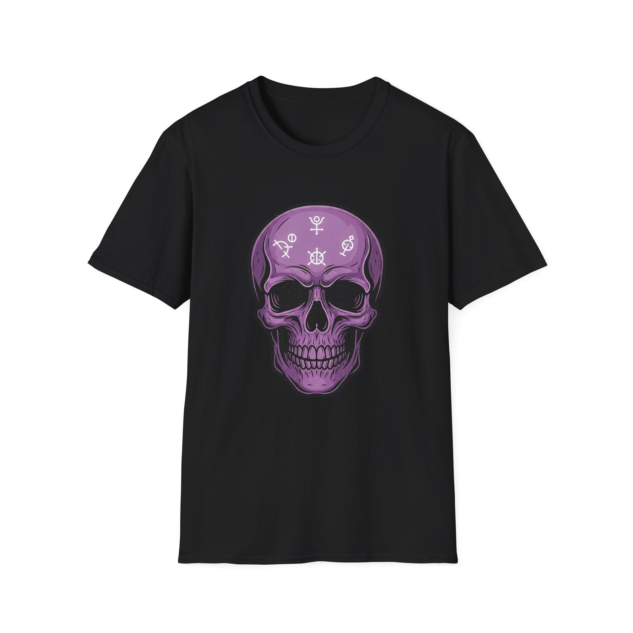 Purple Skull Graphic Tee for Halloween