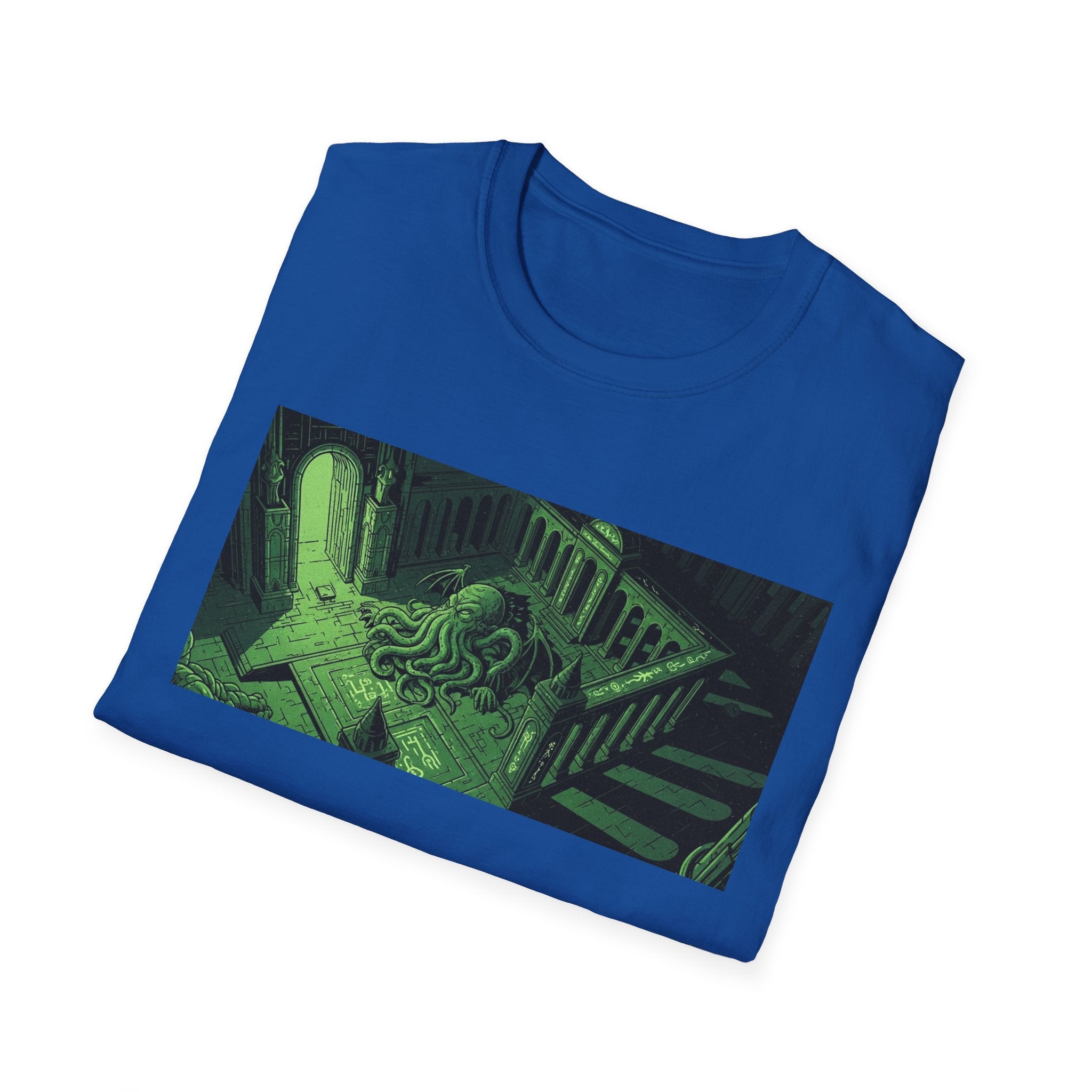 Unisex Softstyle T-Shirt with Creepy Nursery Design