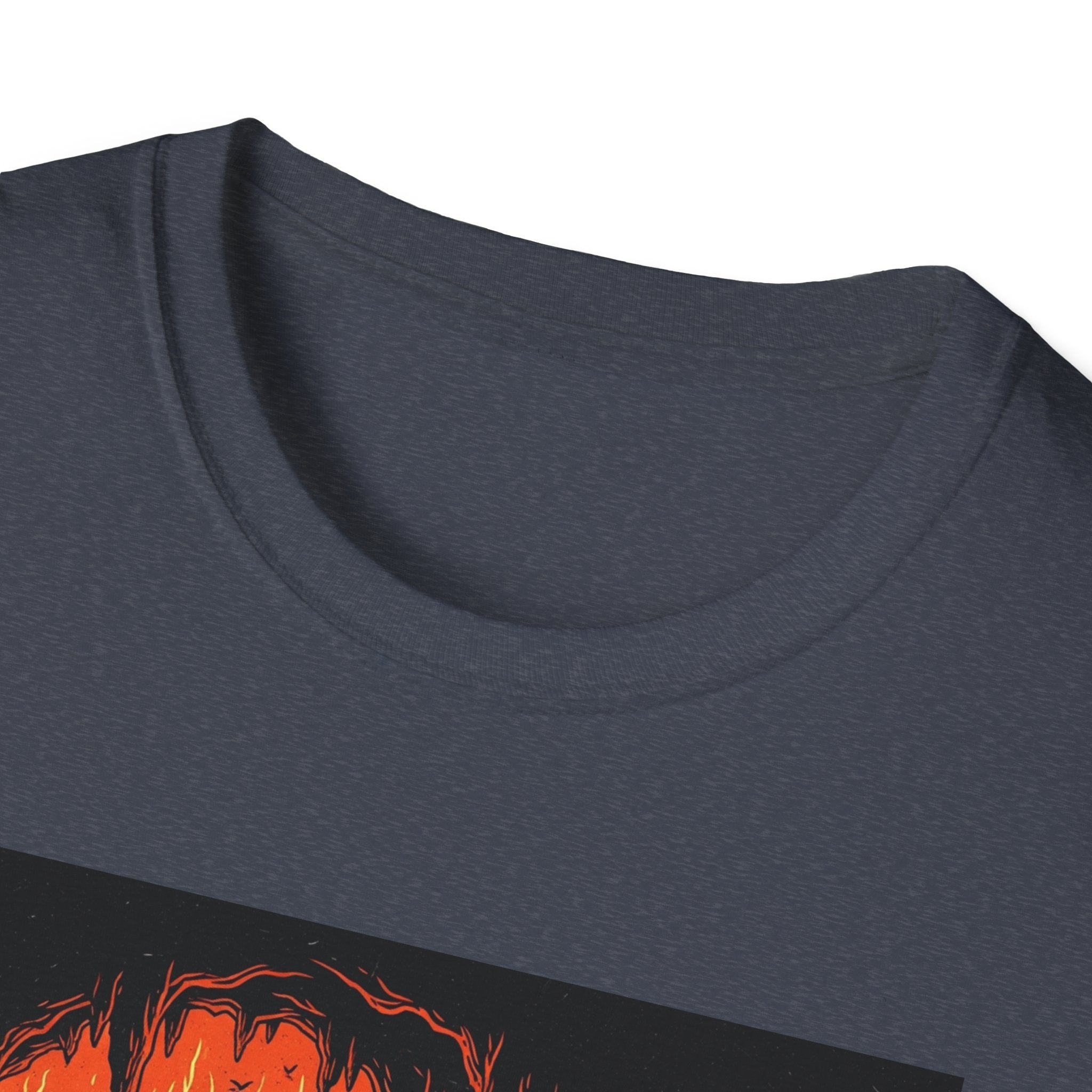 Unisex Softstyle T-Shirt with Fiery Dungeon Design